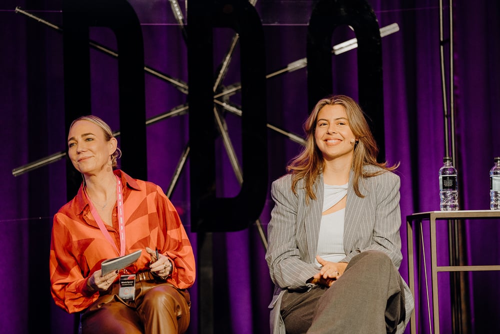 DDO2023 Mel Spencer and Tegan Yorwarth on stage