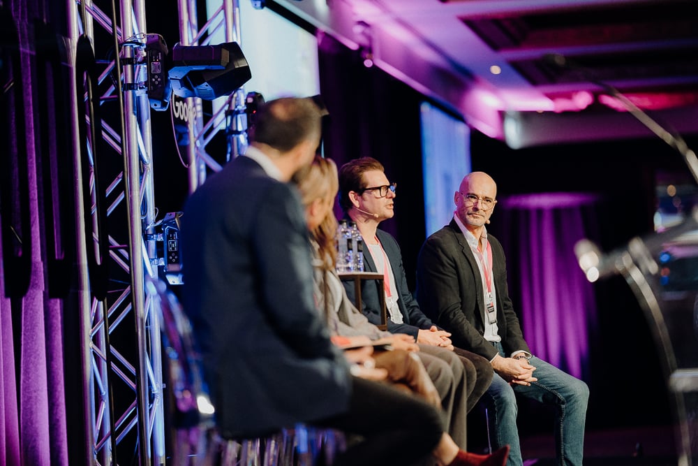 DDO2023 Brooke Howard-Smith, Mel Spencer, Tegan Yorwarth, David Bowes and Carsten Grueber on stage