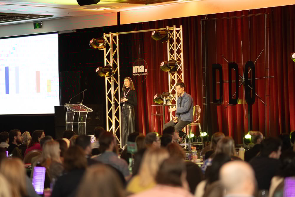 DDO2023 Kelly Toy and Sam Stuchbury on stage