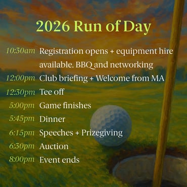 Golf Day 2026 Programme for Website Golf Day 2026 Programme for Website