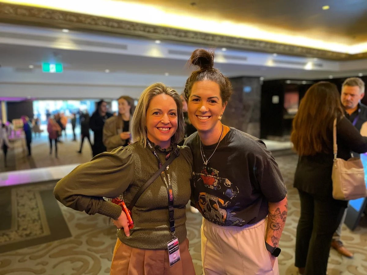 DDO2023 Attendee with MC Nadia Phillips