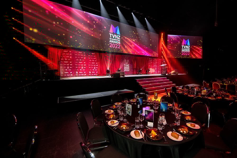 2022 TVNZ NZ Marketing Awards Stage