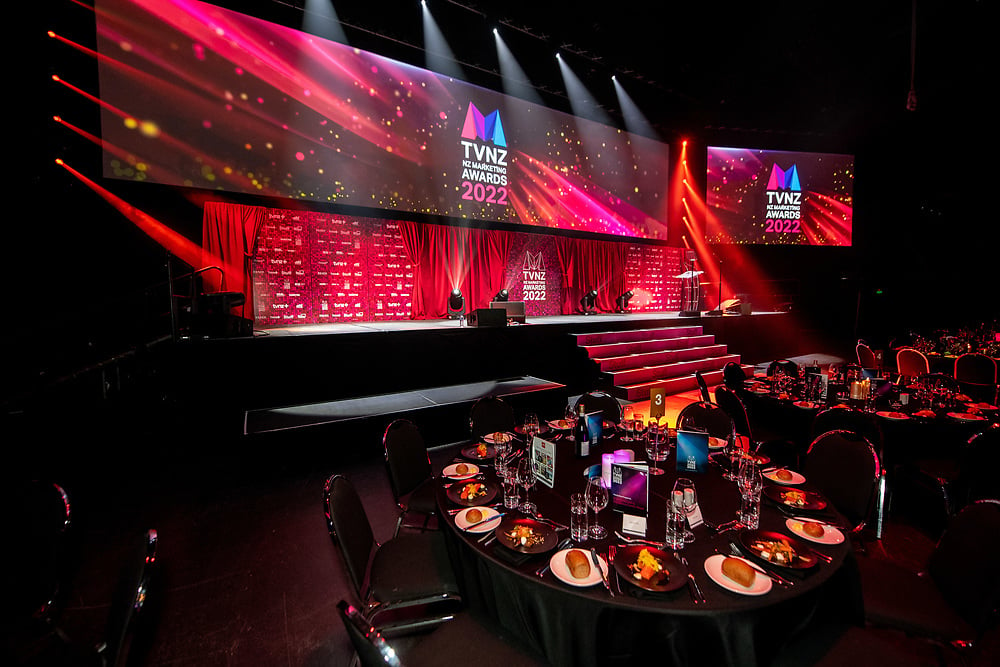 2022 TVNZ NZ Marketing Awards Stage