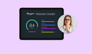 Engaging Partners Website Grader image on Purple background