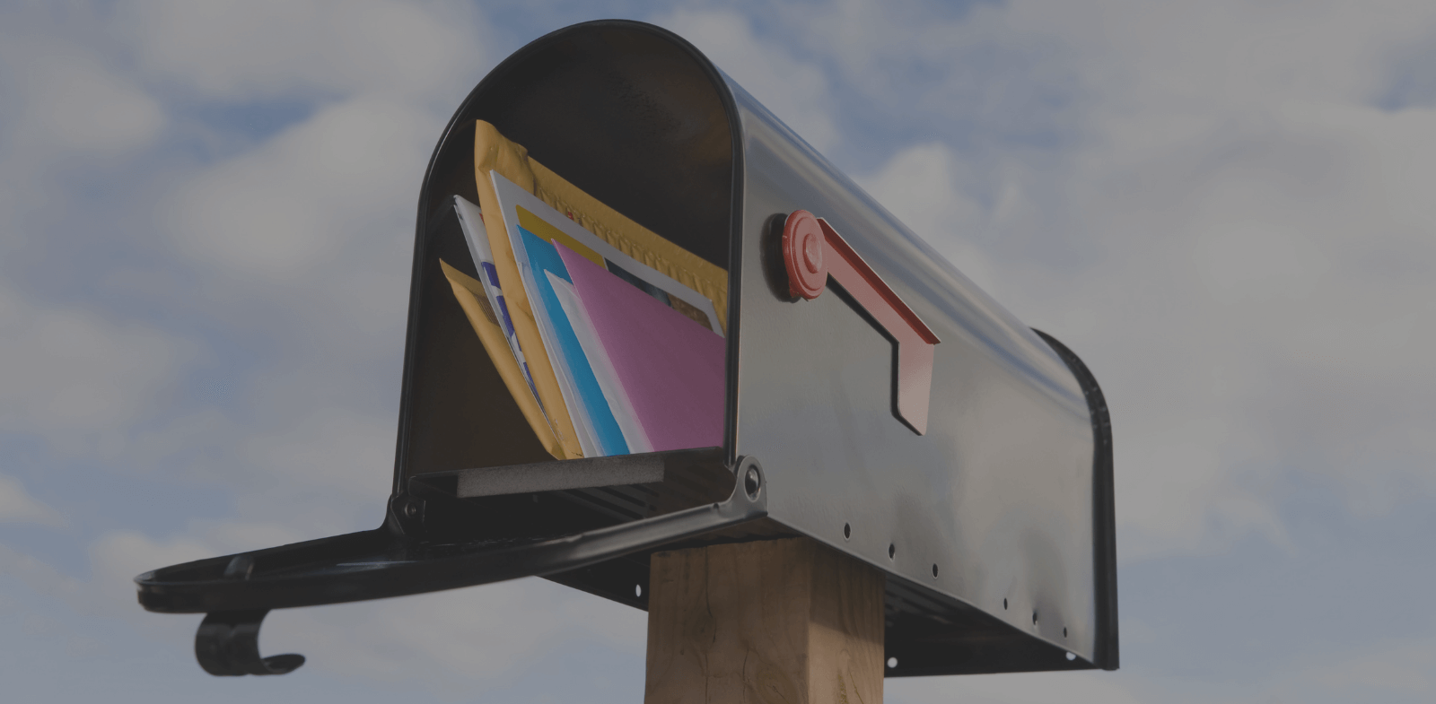 open letter box with mail