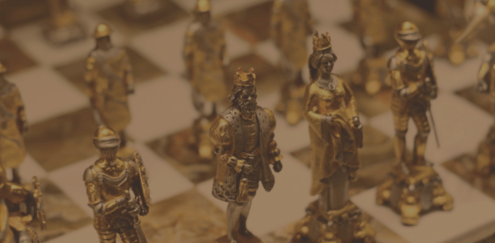 golden chess pieces