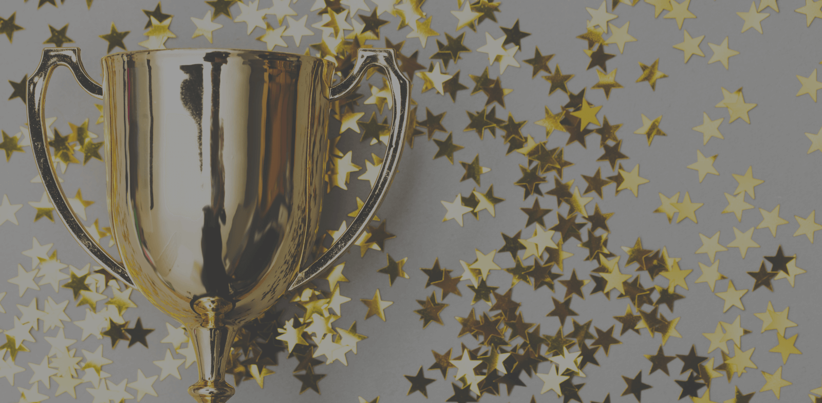 gold winners trophy with gold stars